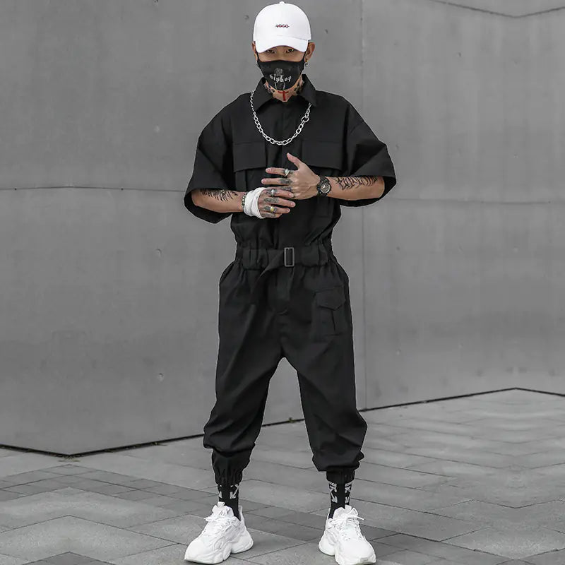 Japanese Functional Style Overalls for Men
