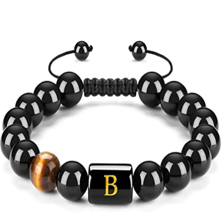 Natural Black Agate Bracelet for Men