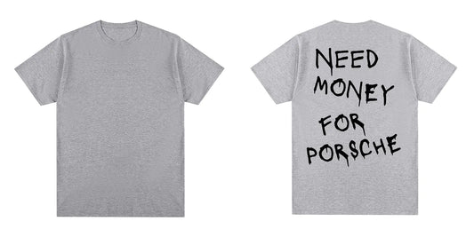 Vintage "Need Money" Funny Anime T-Shirt for Men