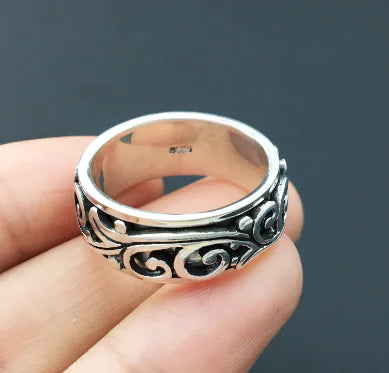 S925 Sterling Silver Personality Ornament Ring
