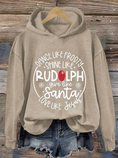 3D Letter Printed Hoodie for Women