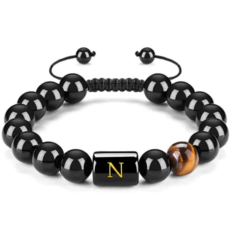 Natural Black Agate Bracelet for Men