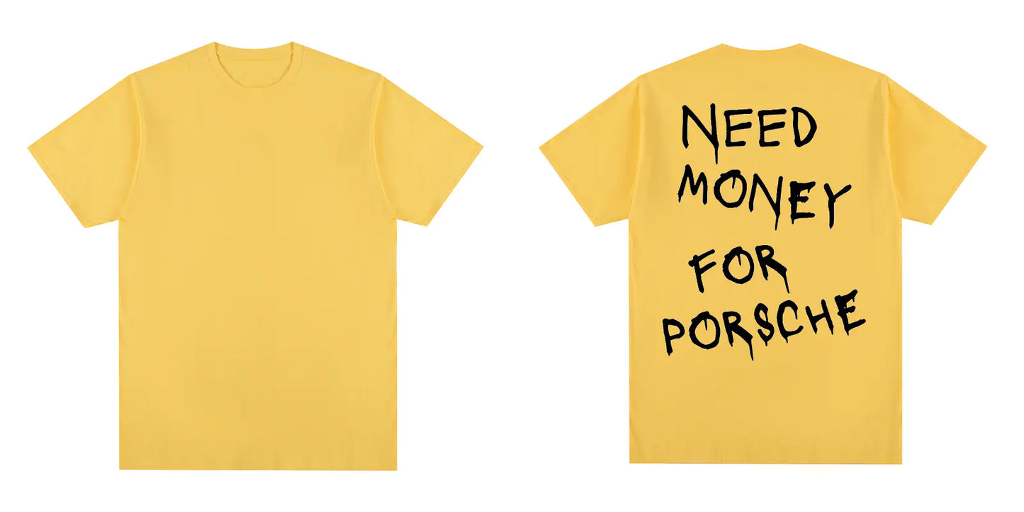Vintage "Need Money" Funny Anime T-Shirt for Men