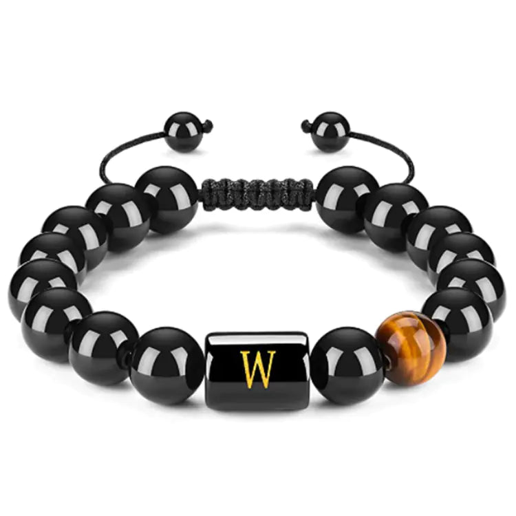Natural Black Agate Bracelet for Men