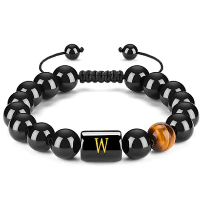 Natural Black Agate Bracelet for Men
