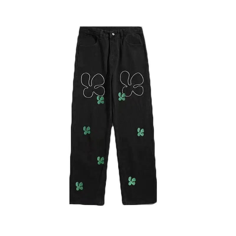 Embroidered High Street Jeans for Men