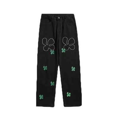 Embroidered High Street Jeans for Men