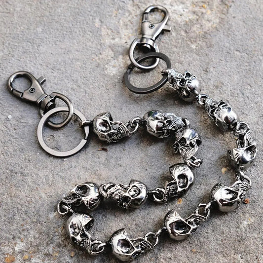 Metal Skull Chain for Hip-Hop Style Unisex Waist Chain