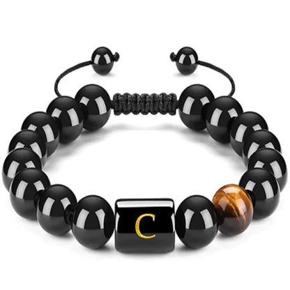 Natural Black Agate Bracelet for Men