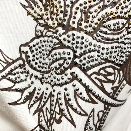 Dragon Rhinestone Short Sleeve T-Shirt for Men 2023