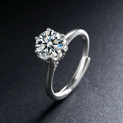 S925 Sterling Silver Ring with Diamonds