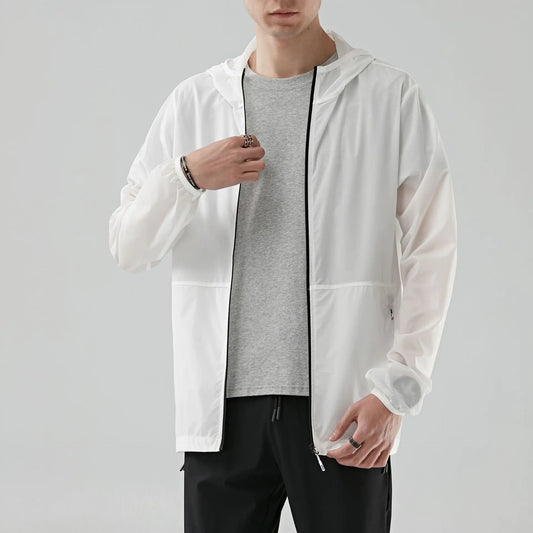 Breathable Sun-Protective Overcoat for Men