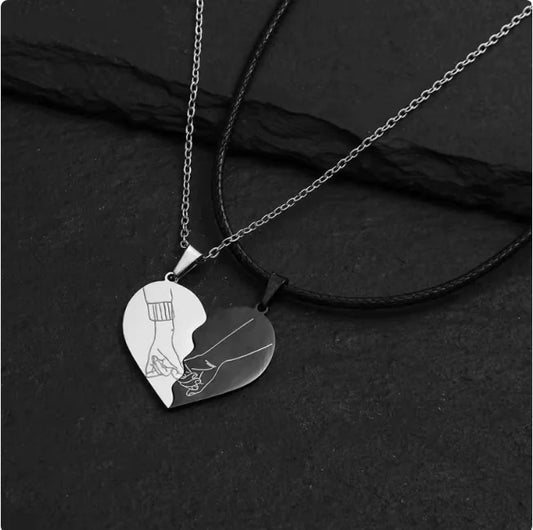 Black & White Heart Chain