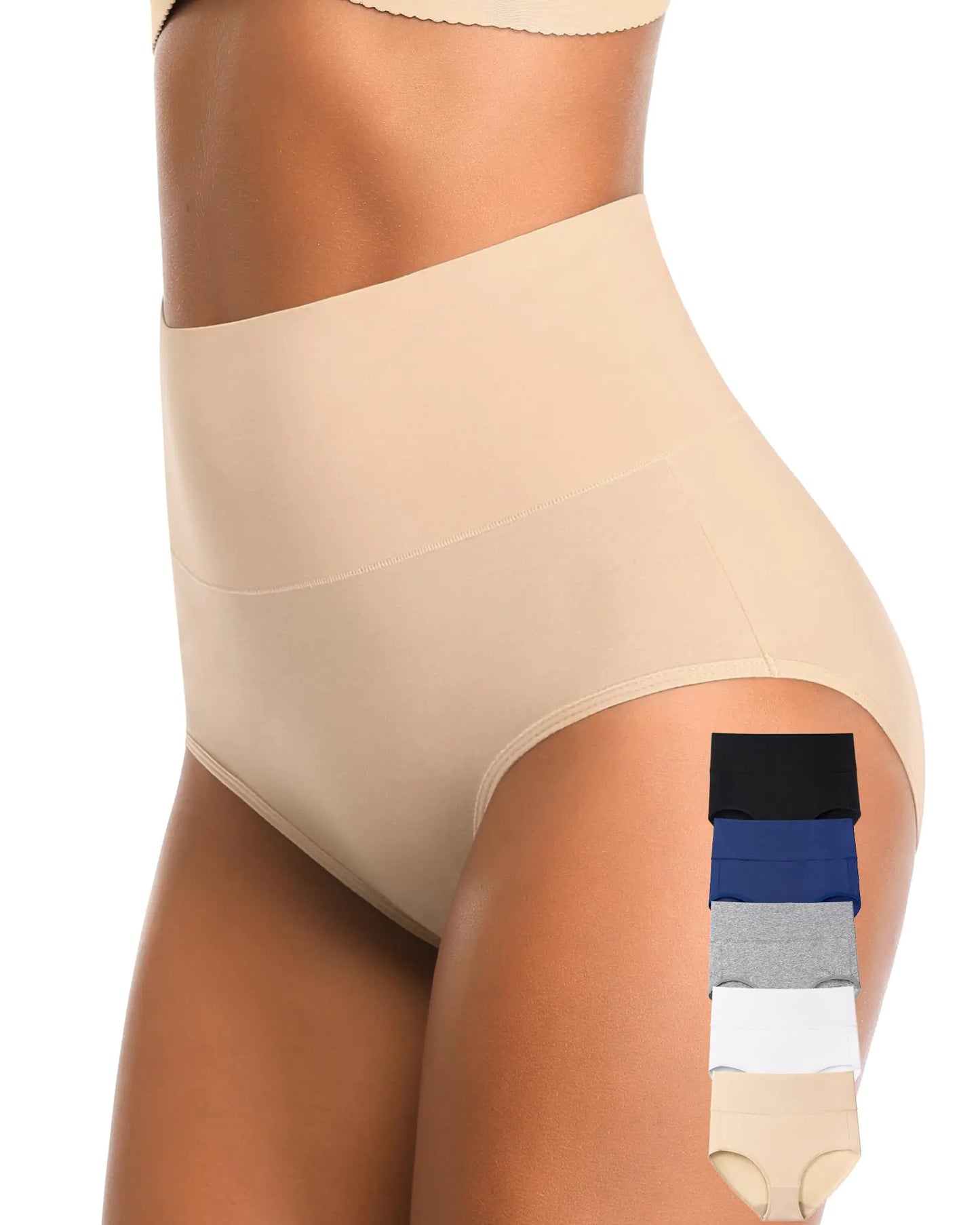 CULAYII Tummy Control Underwear for Women High Waisted Full Coverage