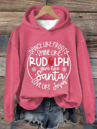 3D Letter Printed Hoodie for Women