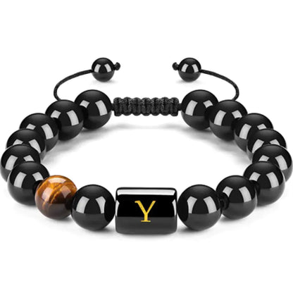 Natural Black Agate Bracelet for Men