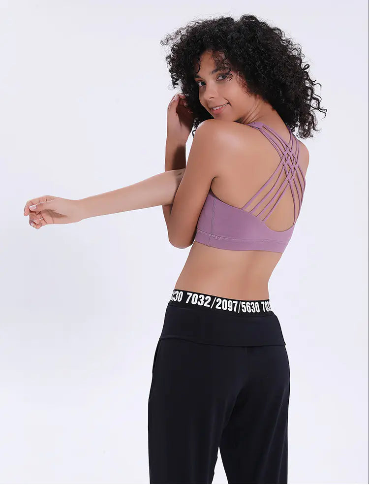 Yoga Fitness Top, Sports Bra, Vest, Wireless Bra