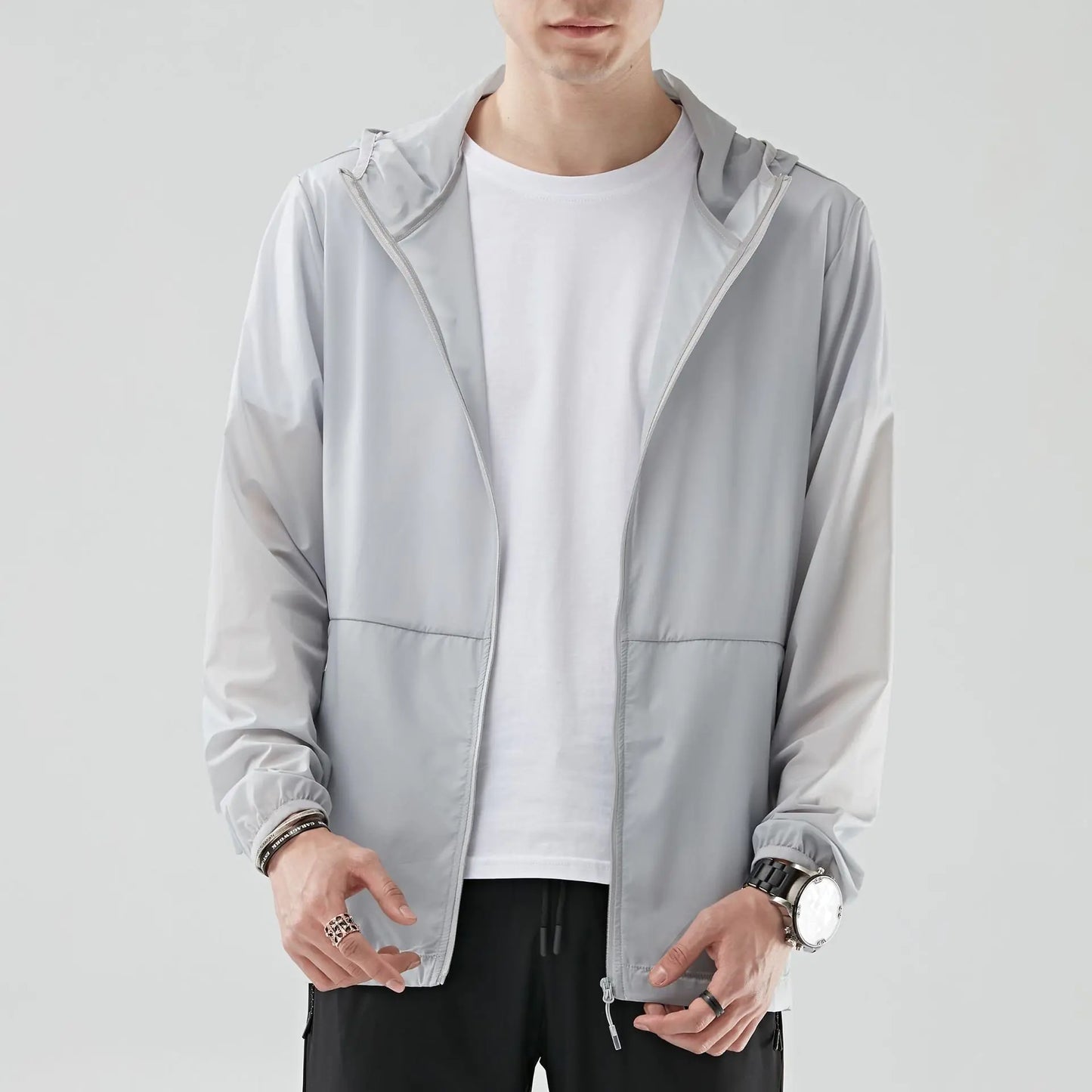 Breathable Sun-Protective Overcoat for Men