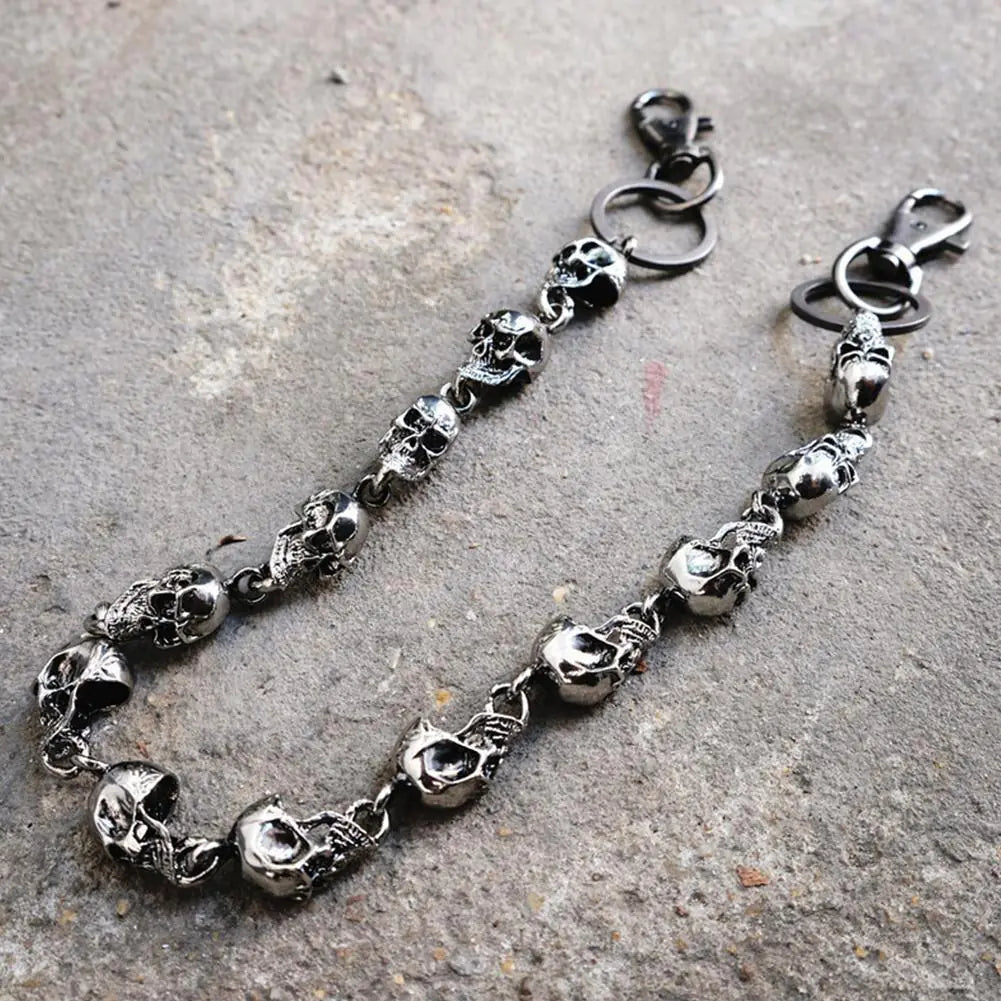 Metal Skull Chain for Hip-Hop Style Unisex Waist Chain