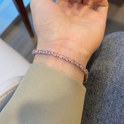 Personalized 3MM Zircon Bracelet in S925 Sterling Silver