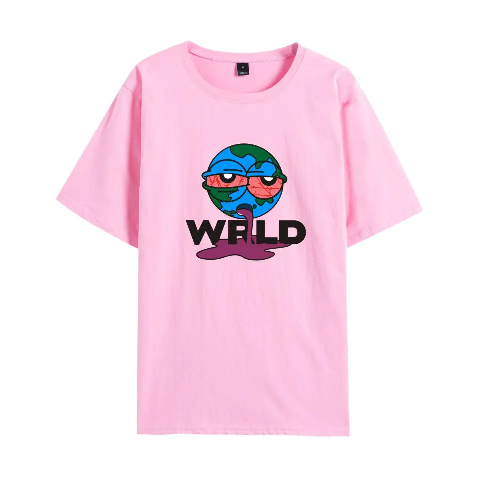 Juice WRLD Earth Print Casual Unisex Short Sleeve T-Shirt