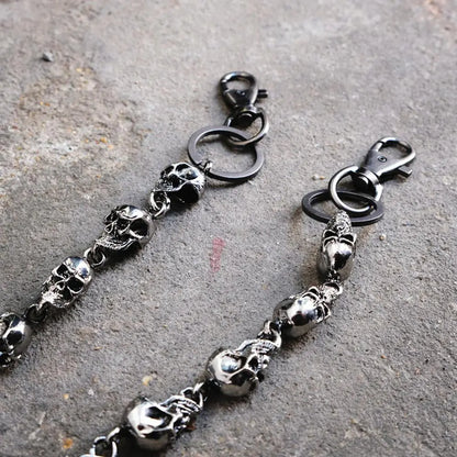Metal Skull Chain for Hip-Hop Style Unisex Waist Chain