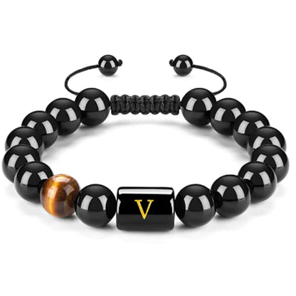 Natural Black Agate Bracelet for Men