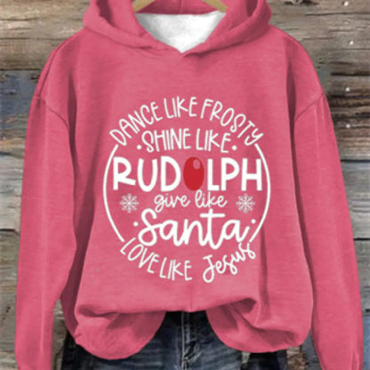 3D Letter Printed Hoodie for Women