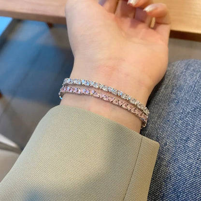 Personalized 3MM Zircon Bracelet in S925 Sterling Silver