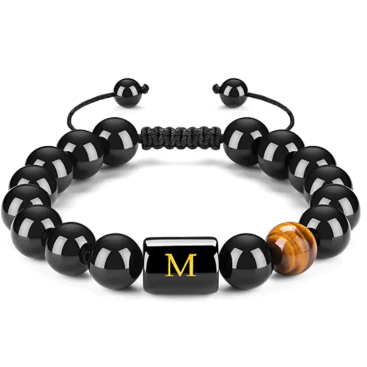 Natural Black Agate Bracelet for Men