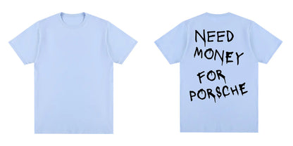 Vintage "Need Money" Funny Anime T-Shirt for Men