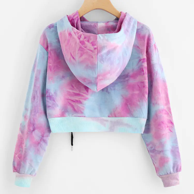 Fashionable Short Printed Hoodie for Women