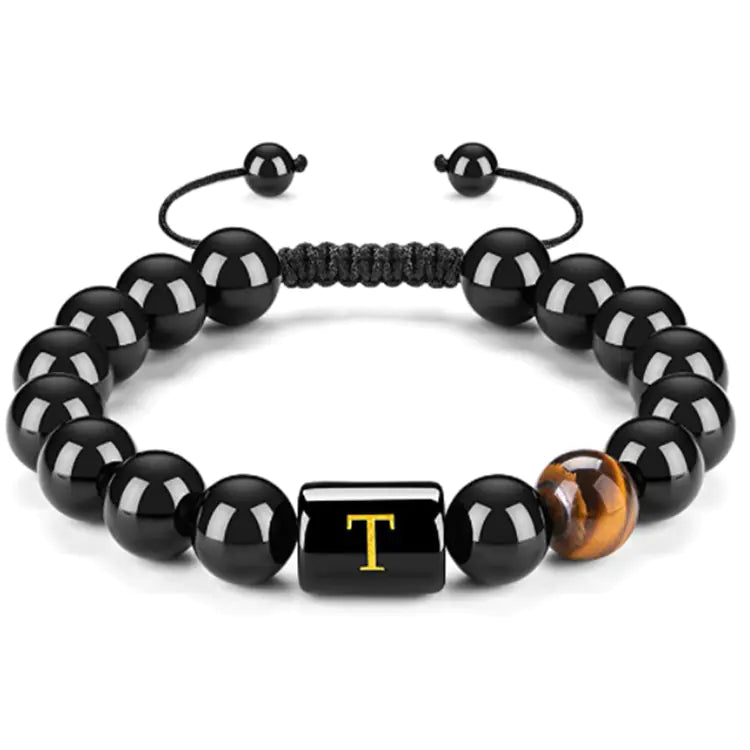 Natural Black Agate Bracelet for Men