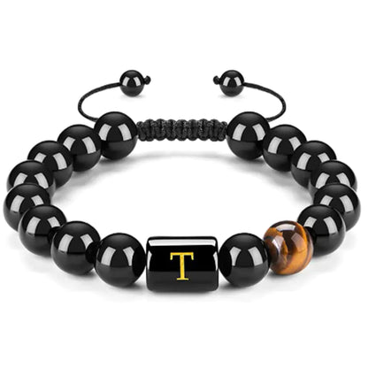 Natural Black Agate Bracelet for Men