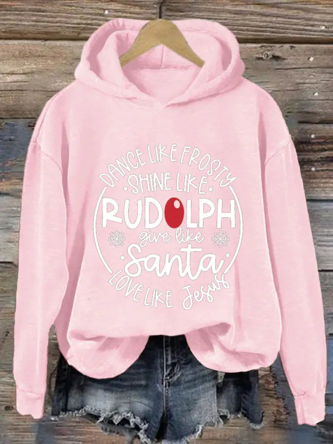 3D Letter Printed Hoodie for Women