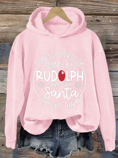3D Letter Printed Hoodie for Women
