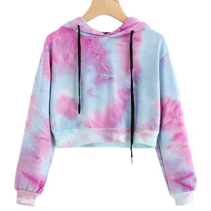 Fashionable Short Printed Hoodie for Women
