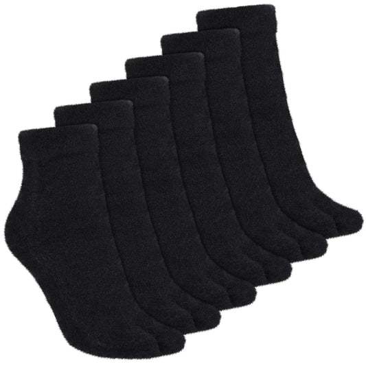 Bencailor 3 Pairs Flip Flop Socks for Women Toe Socks Winter Tabi Socks(Black)