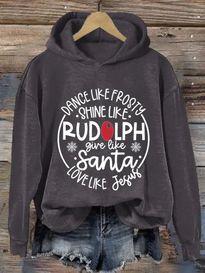 3D Letter Printed Hoodie for Women