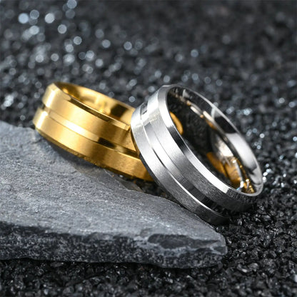 Matte Stainless Steel Ring for Men